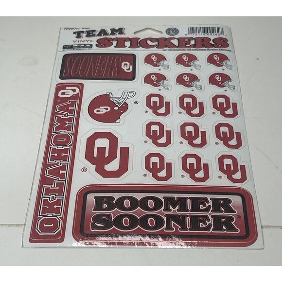Team Vinyl Other - Oklahoma‎ Sooners Westrick Paper Company Team Vinyl Stickers